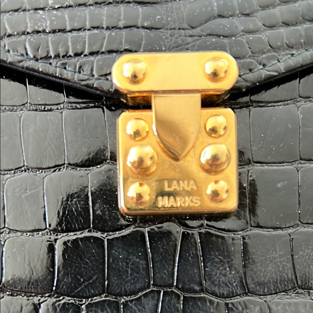 Lana Marks Crocodile Clutch with Gold Clasp - Picture 2 of 8